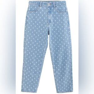 IKKS Women’s Jeans S 24 Patterned Denim Adjustable Waits Straight Fit EU Brand